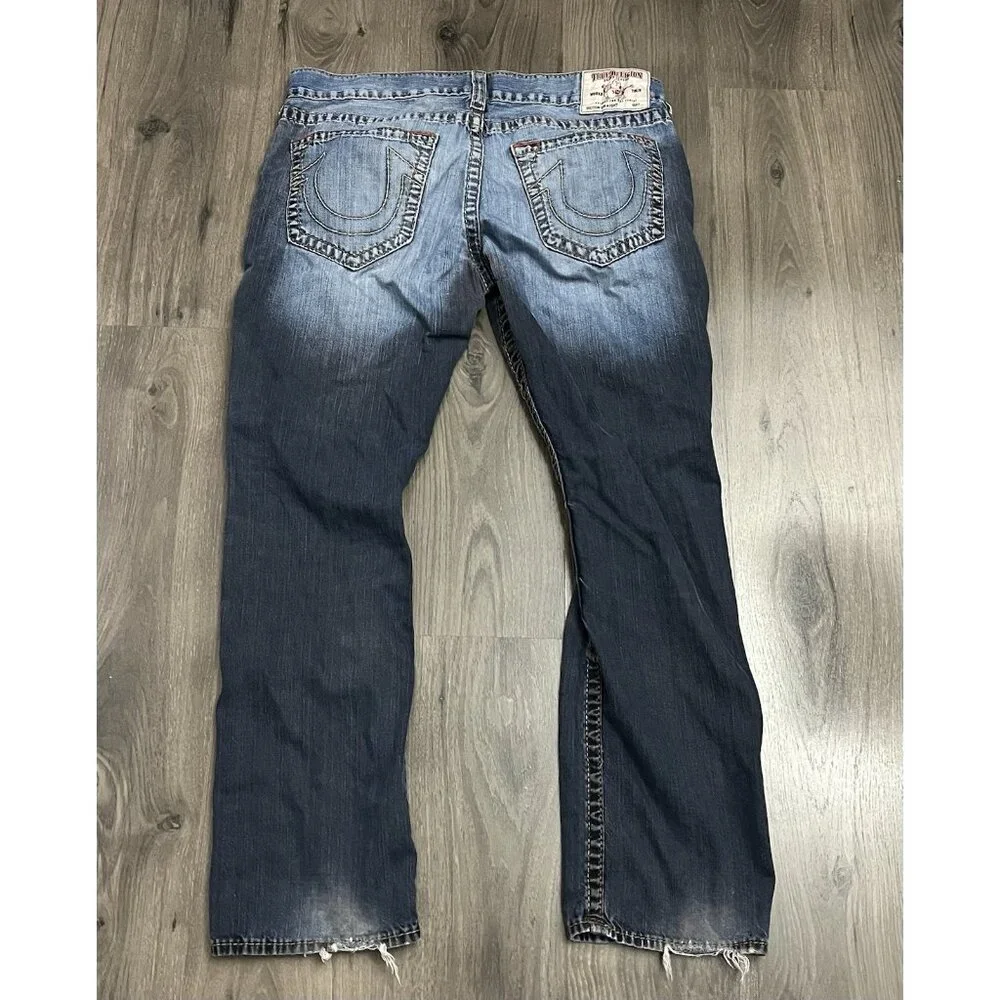 True Religion Jeans Straight Big T No Flap Size 39 (tag 38) Blue